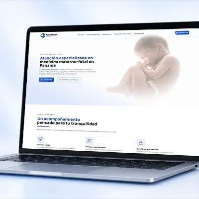 Identidad visual y sitio web de Fetal Health Panamá